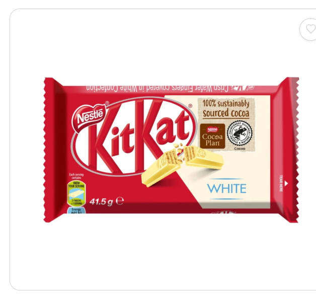Nestle Kit Kat Crisp Wafer Fingers White Chocolate Bars  (48 x 41.5 g)
