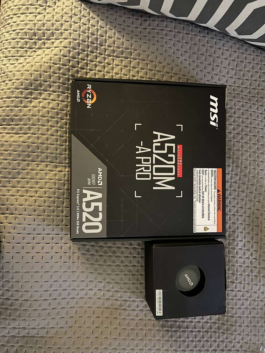 MSI A520m Pro Motherboard + CPU COOLER Combo