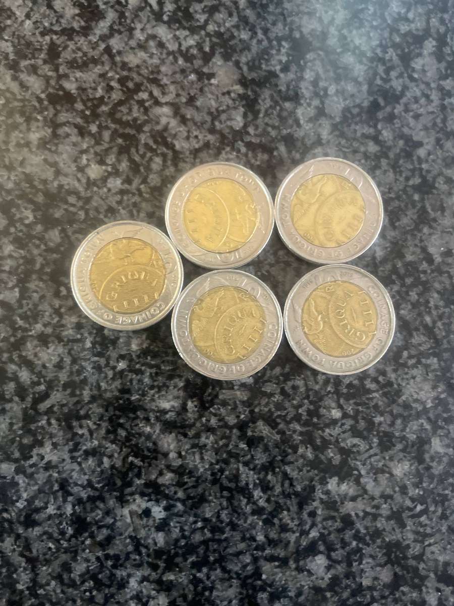 R5 coins from 1994 to 2019