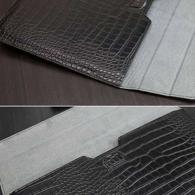 New Black PU Leather Laptop Sleeve with Built-In Stand Flap Case for 13\" MacBook Air\Pro & 13.3"