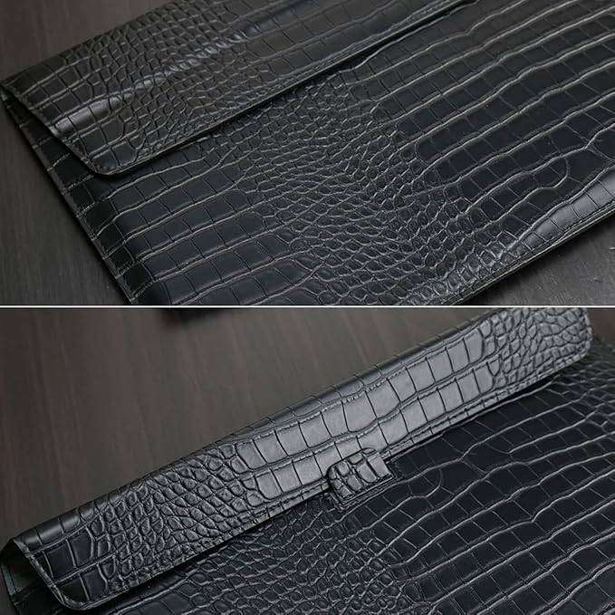 New Black PU Leather Laptop Sleeve with Built-In Stand Flap Case for 13\" MacBook Air\Pro & 13.3"