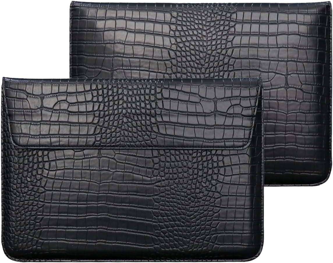 New Black PU Leather Laptop Sleeve with Built-In Stand Flap Case for 13\" MacBook Air\Pro & 13.3"