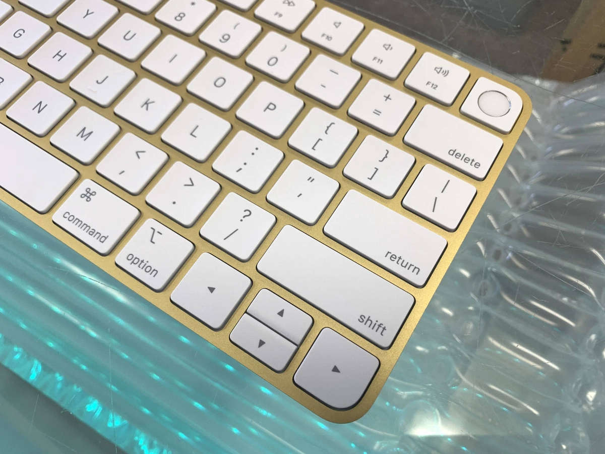 Apple Magic Keyboard with Touch ID Wireless | Rechargeable | Yellow Color, Model (A2449)