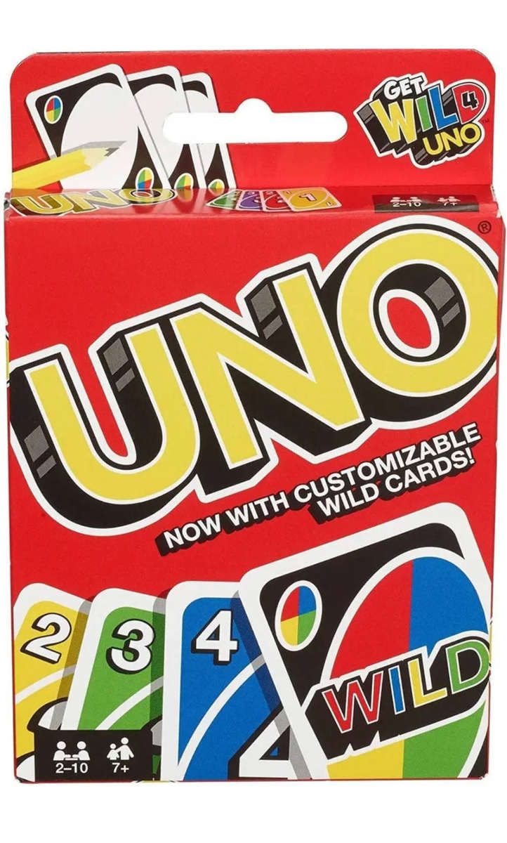 UNO  Get Wild 4 UNO Card Game (112-card Deck)  2-10 Players, Family & Party Game