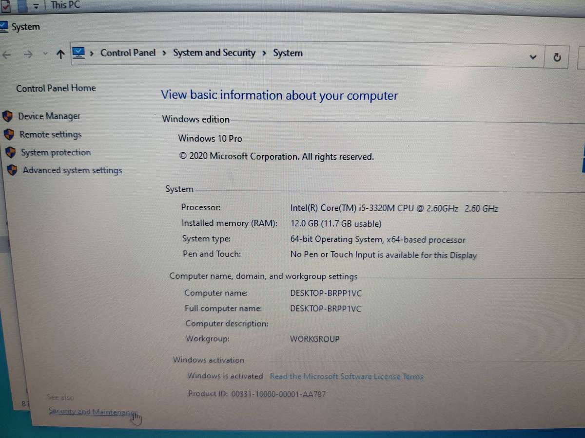 LENOVO X230 CORE I5 3RD GENERATION 12GRAM 500HDD