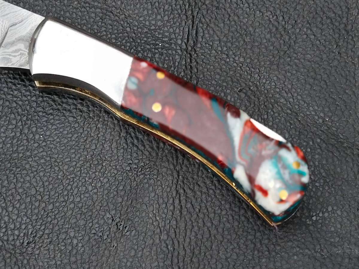 DAMASCUS HANDMADE FOLDING KNIFE