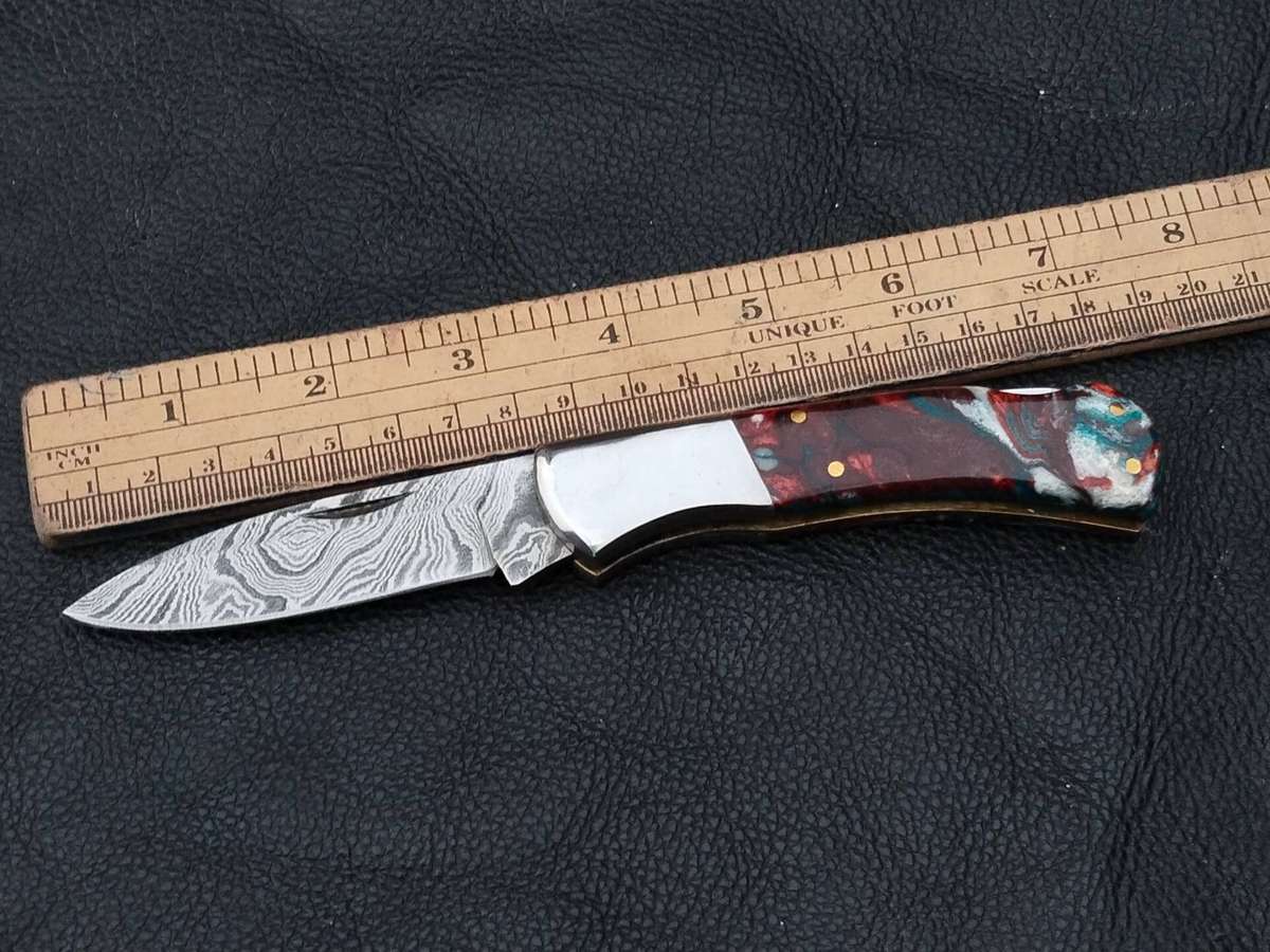 DAMASCUS HANDMADE FOLDING KNIFE