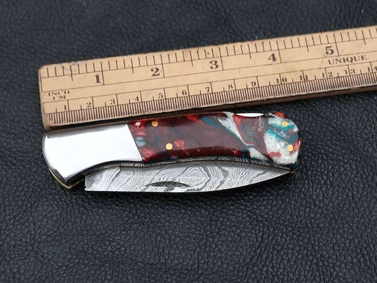 DAMASCUS HANDMADE FOLDING KNIFE