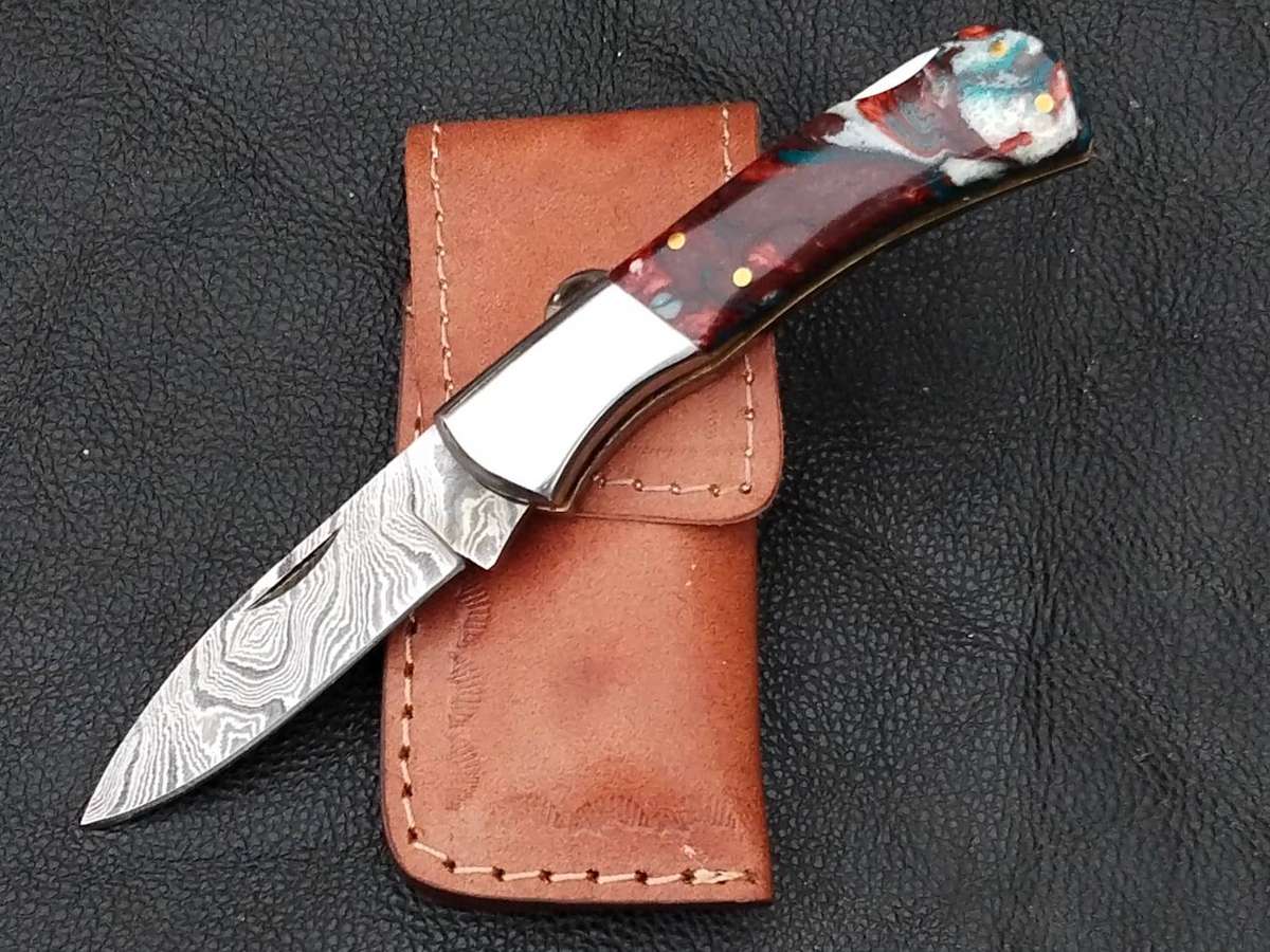 DAMASCUS HANDMADE FOLDING KNIFE