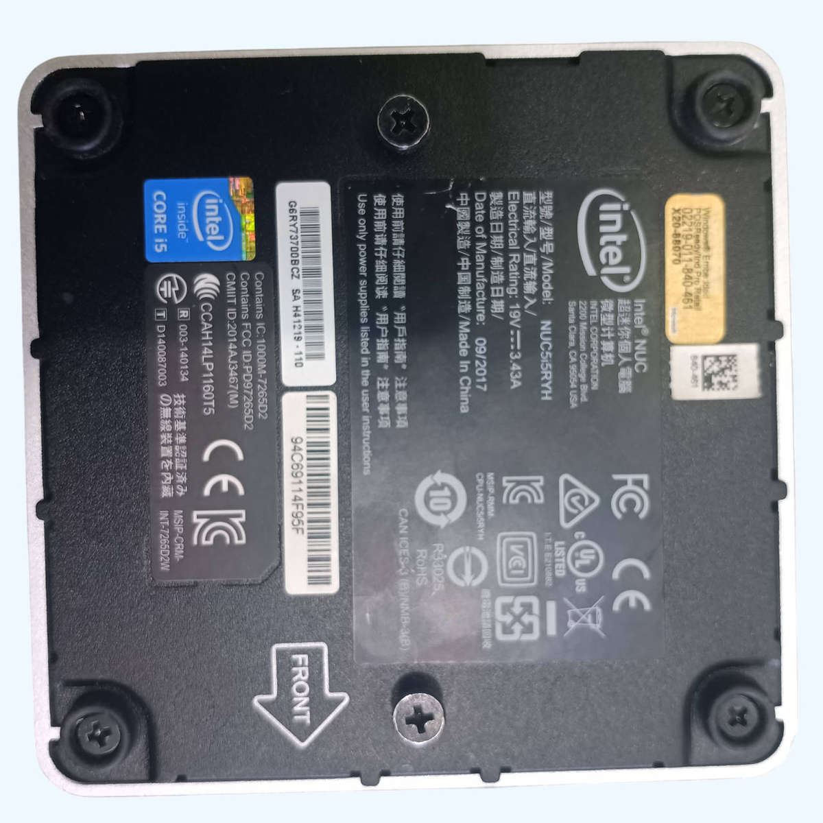 Intel NUC i5 Mini Pc- 8gb Memory-128Gb nvme m.2 Drive- Windows 10