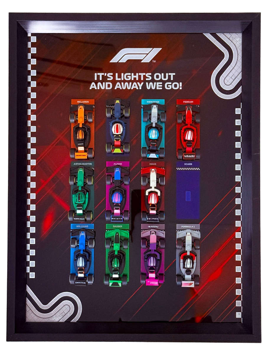DF Studios | Red and White F1 Lego Mini Collectable Display Frame | PREMIUM RANGE