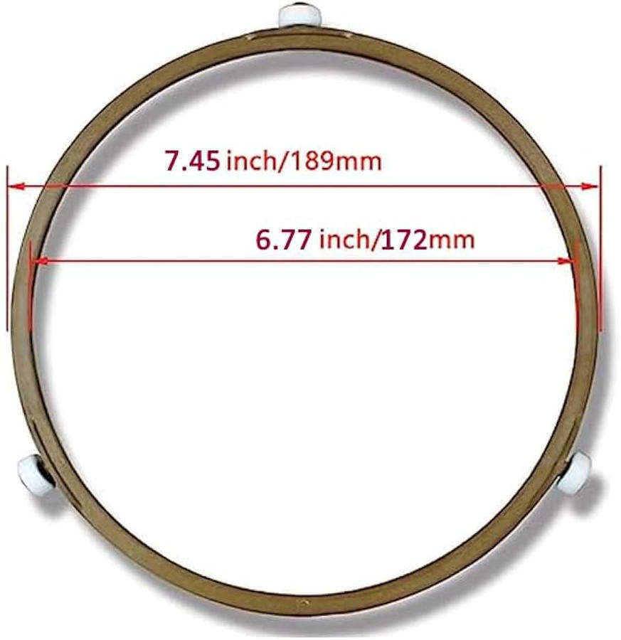 7.45 Inch microwave turntable ring, glass plate tray support for microwave oven