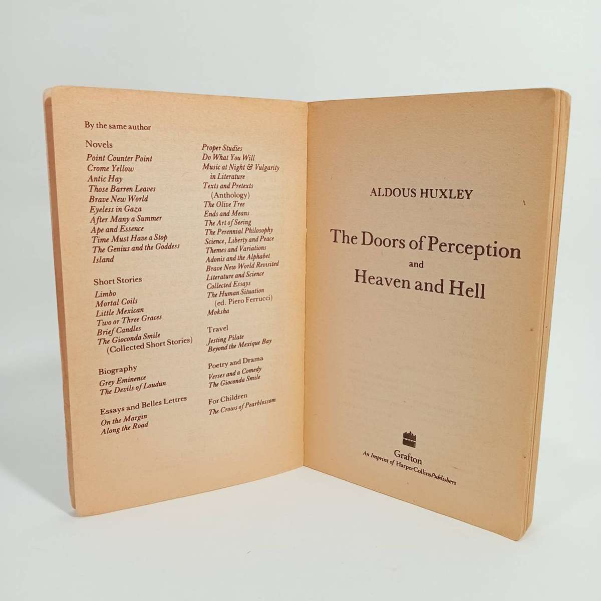 The Doors of Perception and Heaven and Hell by Aldous Huxley (Paperback 1977)