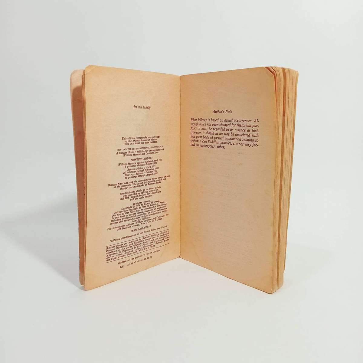 Zen and the Art of Motorcycle Maintenance - Vintage Paperback Book by Robert M. Pirsig - Bantam New