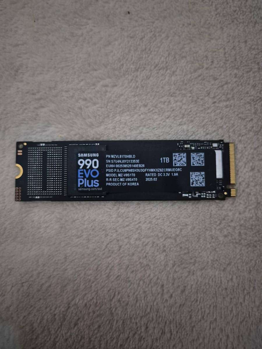 Samsung 990 EVO PLUS 1TB PCI-e NVMe M2 SSD