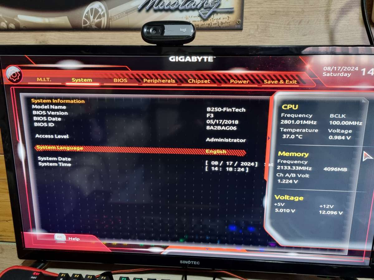 Gigabyte B250 fin tech please read