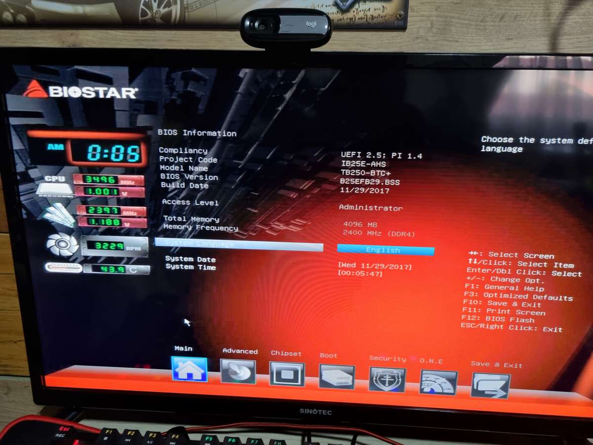 Biostar TB250-BTC+ motherboard combo