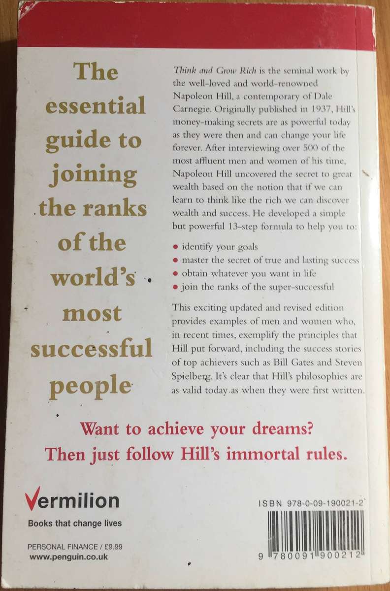 THINK AND GROW RICH BY NAPOLEON HILL