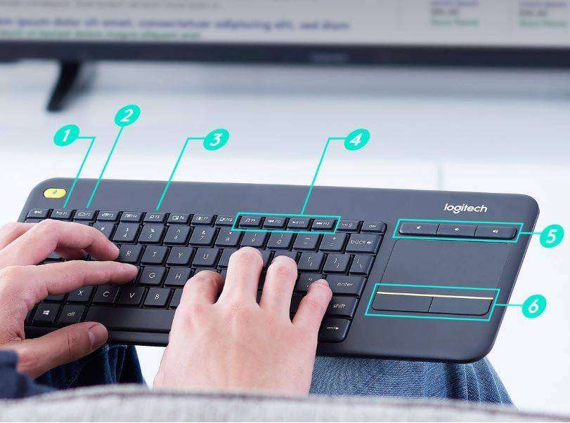 Logitech K400 PLUS Wireless Touch Keyboard with Touchpad
