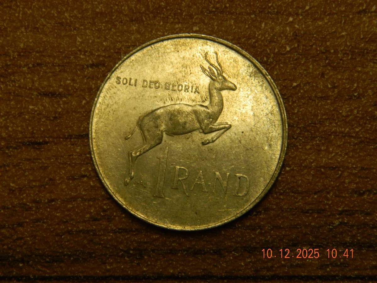 SOUTH AFRICA  ONE RAND COINS  -  1967