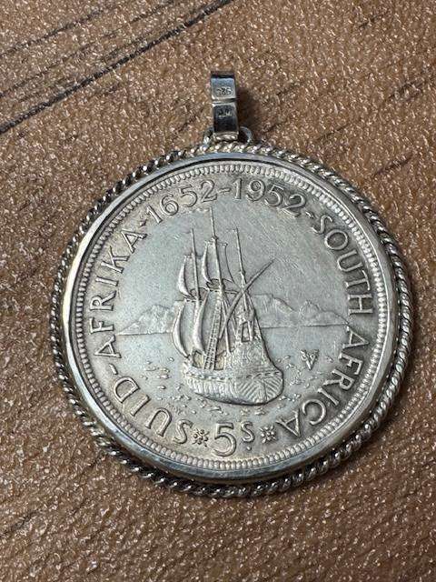 S.A.UNION FIVE SHILLINGS    1652/1962 SILVER COMMEMORATIVE COIN