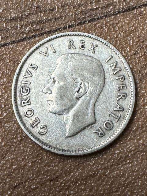 S A UNION TWO SHILLINGS 1943 SILVER