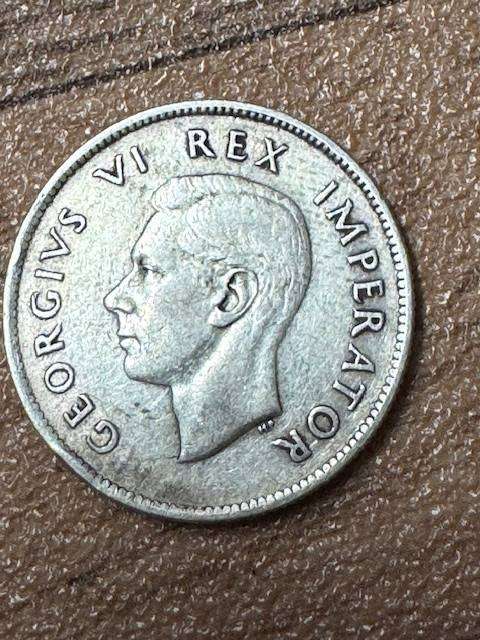 SA UNION TWO SHILLINGS COIN 1941 SILVER