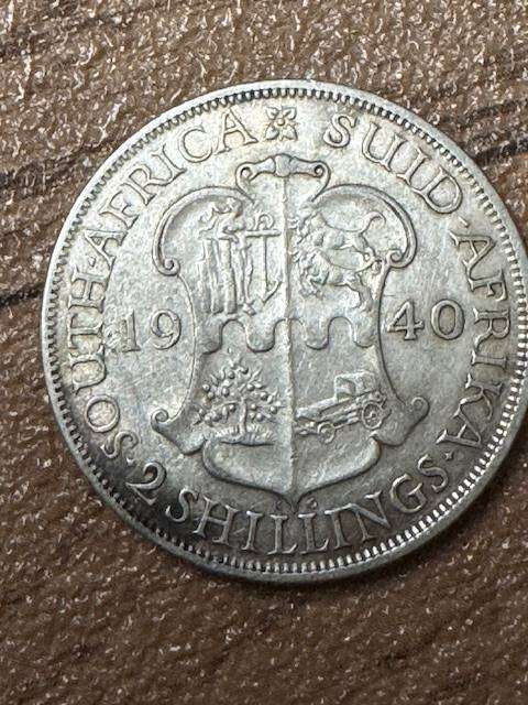 SA UNION TWO SHILLINGS COIN 1940 SILVER