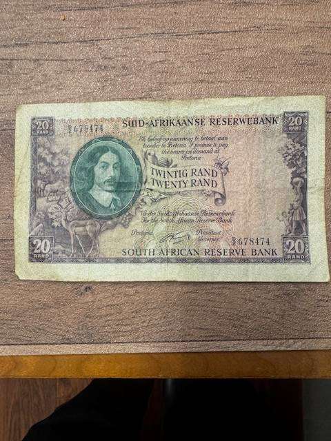 S A UNION TWENTY RAND NOTE