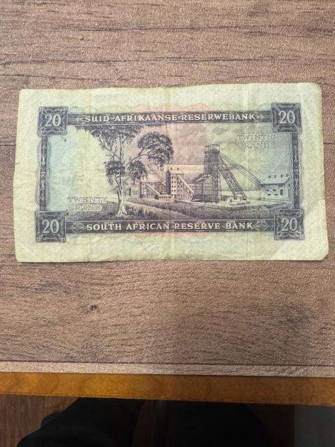S A UNION TWENTY RAND NOTE