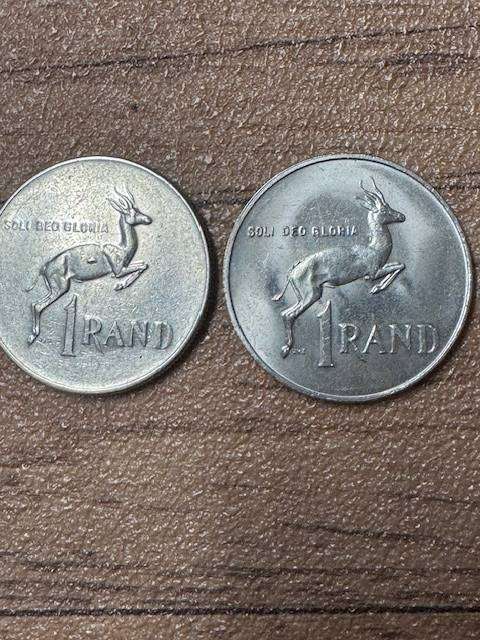 South Africa One Rand Coins - Nickel- J Voster and W. Botha