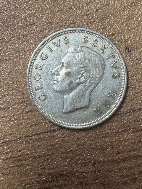 S.A.UNION FIVE SHILLINGS  1951 SILVER