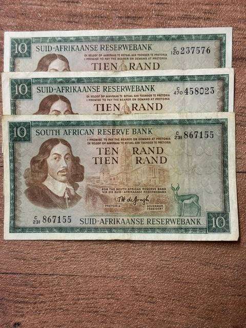 S A TEN RAND NOTE  T W deJONGH TOTAL 3 NOTES