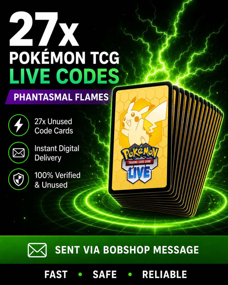 27x Pokémon TCG Live Codes - Phantasmal Flames Booster Code Cards - Instant Digital Delivery