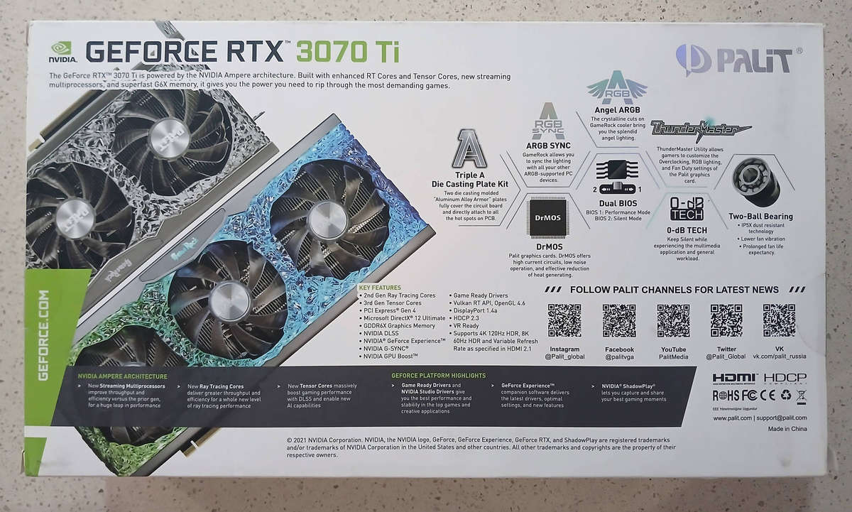 Palit GeForce RTX 3070 Ti 8GB | Professionally Serviced | Tested | Excellent Condition