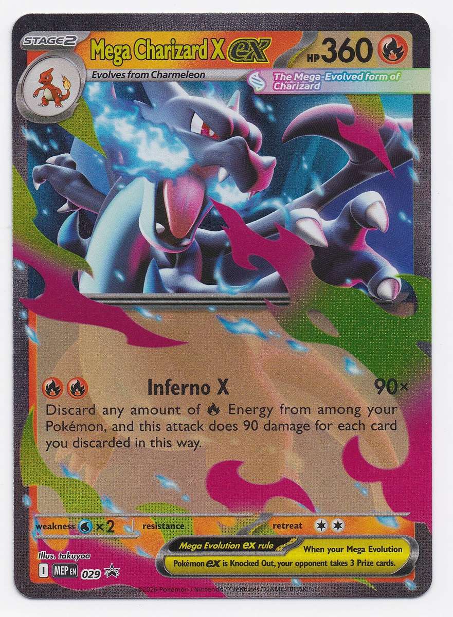 Mega Charizard X ex 29 Pokemon TCG Mega Evolution Promo MEP EN Fire 029