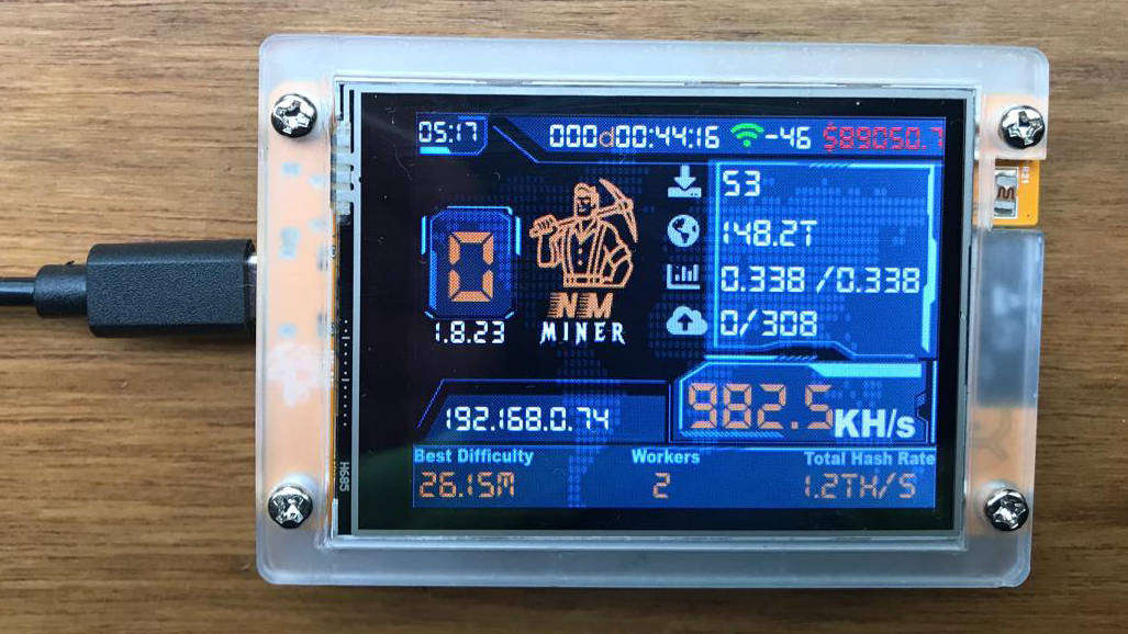 NerdMiner V2 Lucky Miner  ESP32 Bitcoin Solo Hash Lottery Miner