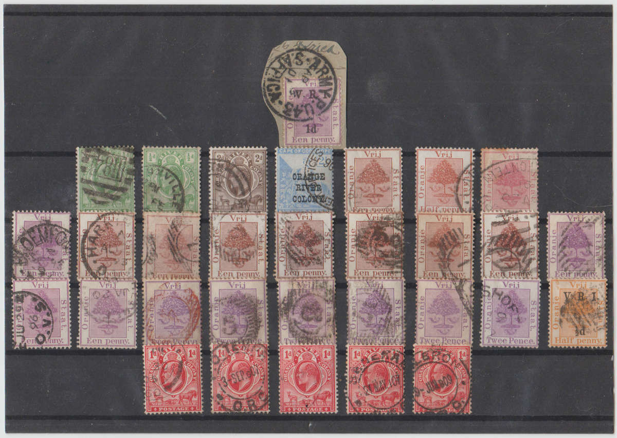 Orange Free State & Orange River Colony Stamp Collection  O.F.S. & V.R.I. Issues