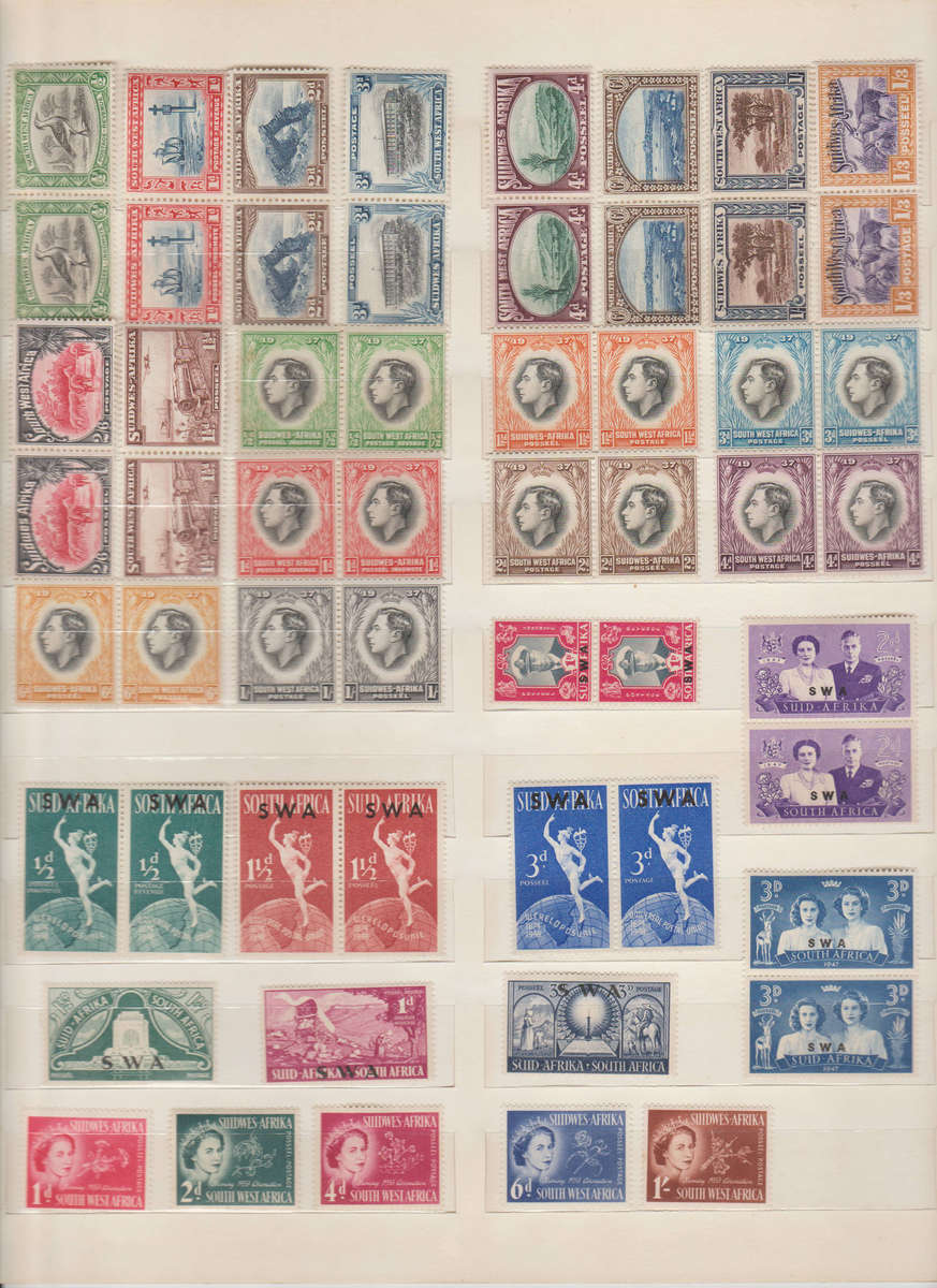 South West Africa (SWA) Philatelic Collection: Extensive Mounted Mint Stamp Assortment