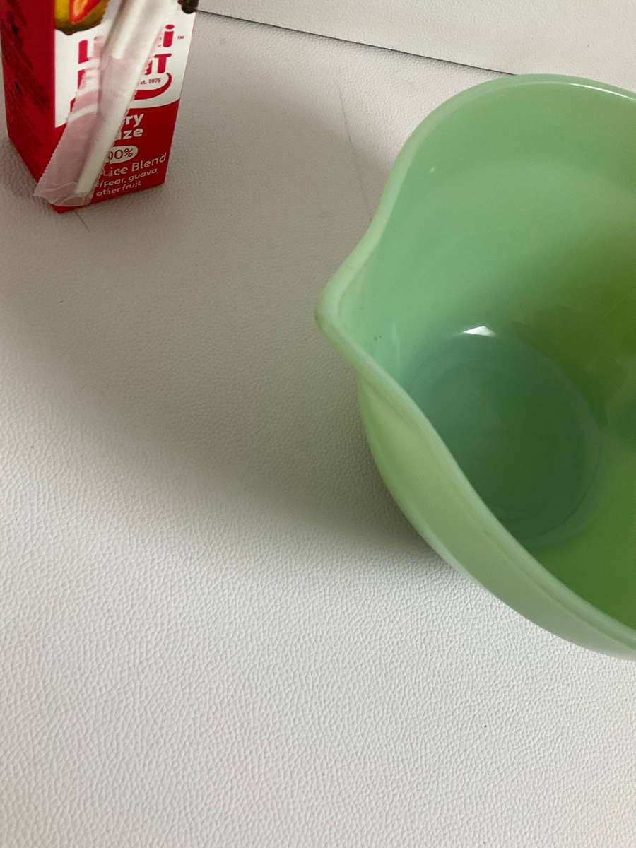 Jadite Green Milk Glass Mixing Bowl