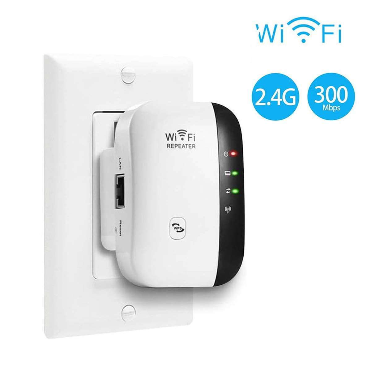 WiFi Range Extender Wireless-N 300Mbps Repeater Signal Booster