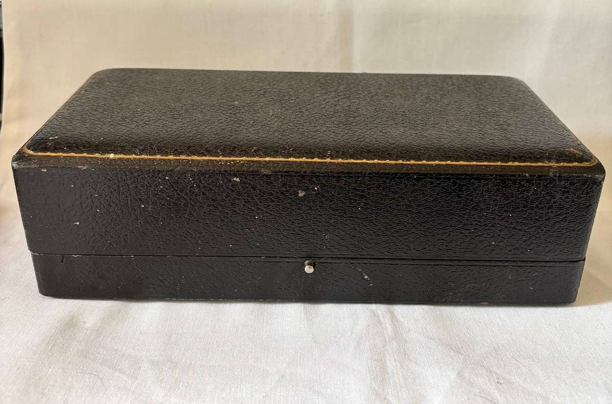 Antique Walker & Hall Sterling Silver Condiment Set (1921, 2 Replacement Spoons) in Original Box