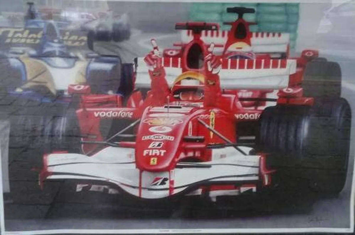 F1, Ferrari Schumacher posters- memorabilia.