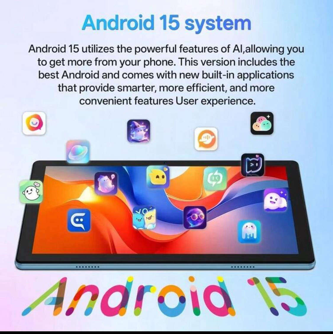 QETUPA 10.1-inch Android 15  Tablet PC