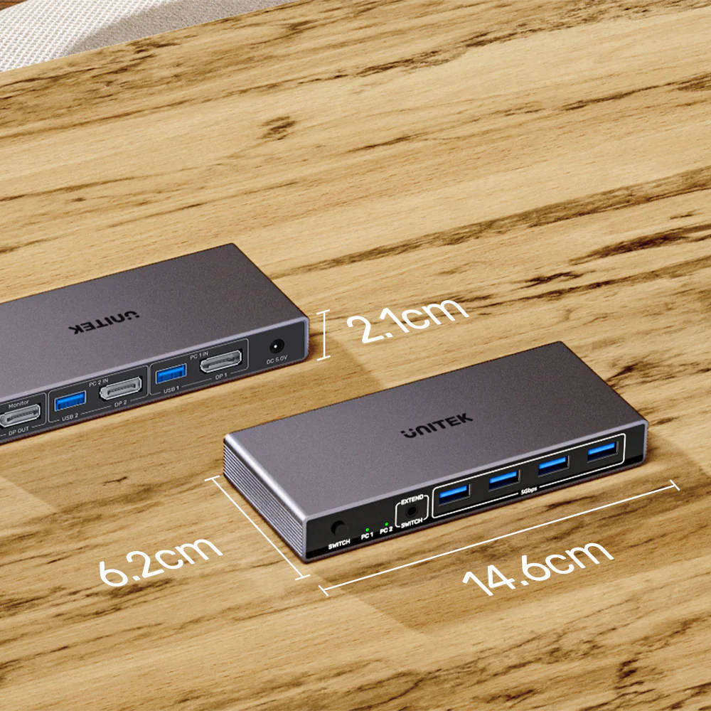 UNITEK V1310A | 8K DISPLAYPORT 4-PORT USB3.0 5GBPS KVM SWITCH