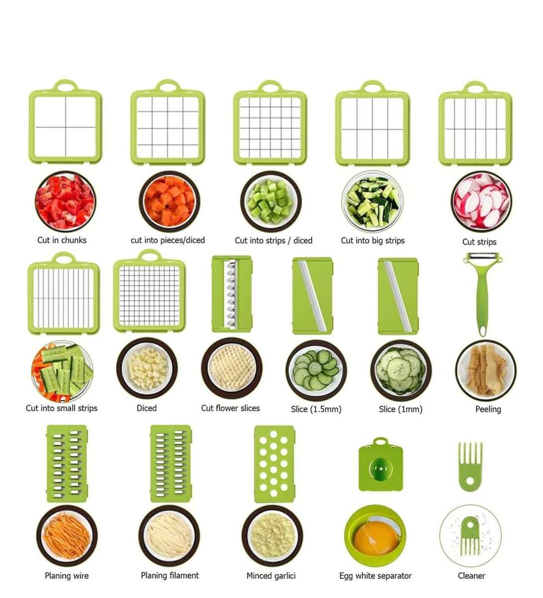 22-Piece Slicer Set | Multifunctional Vegetable & Fruit Cutter with Storage Box