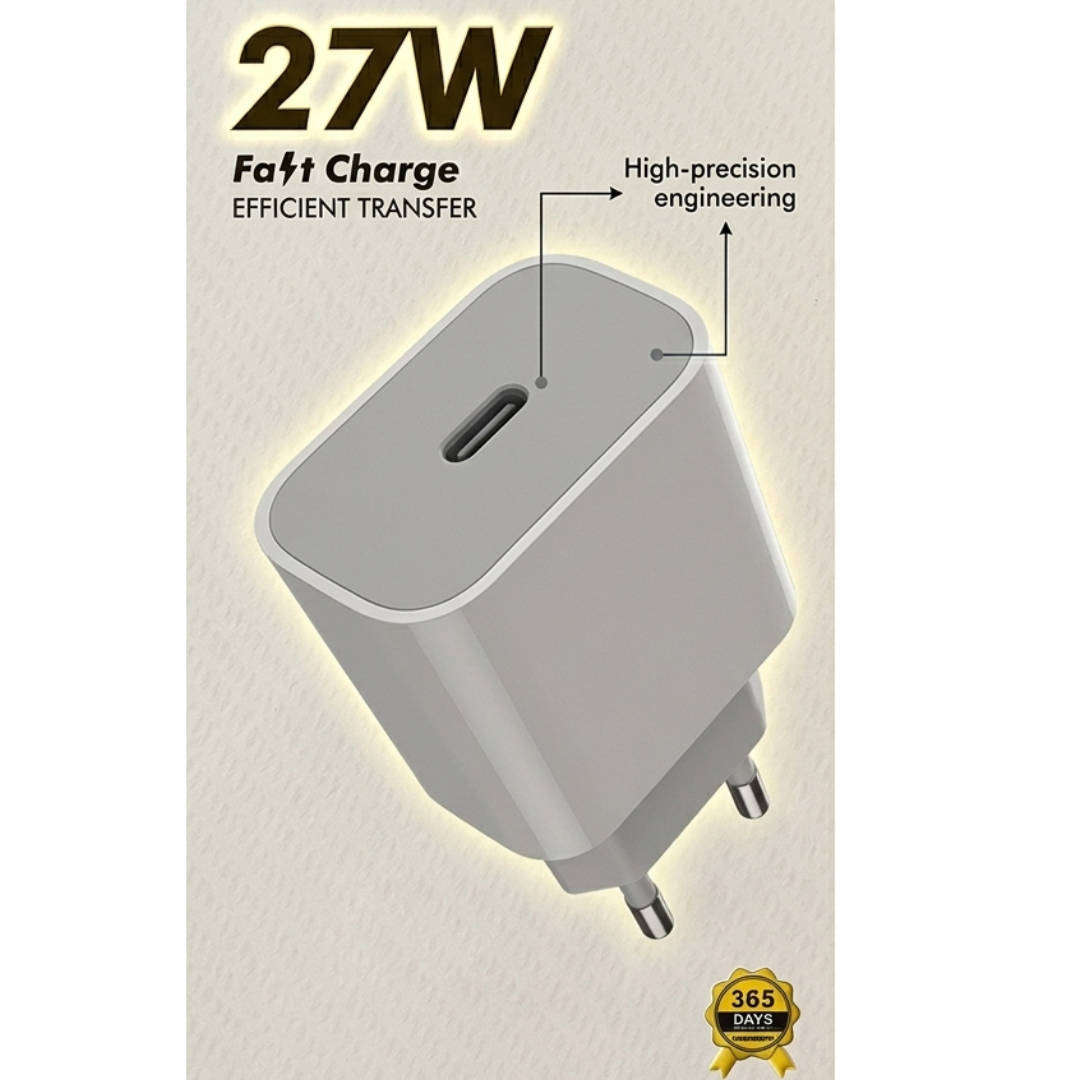 Fast 27w Wall Charger  C Type Power Adapter (PD 3.0)