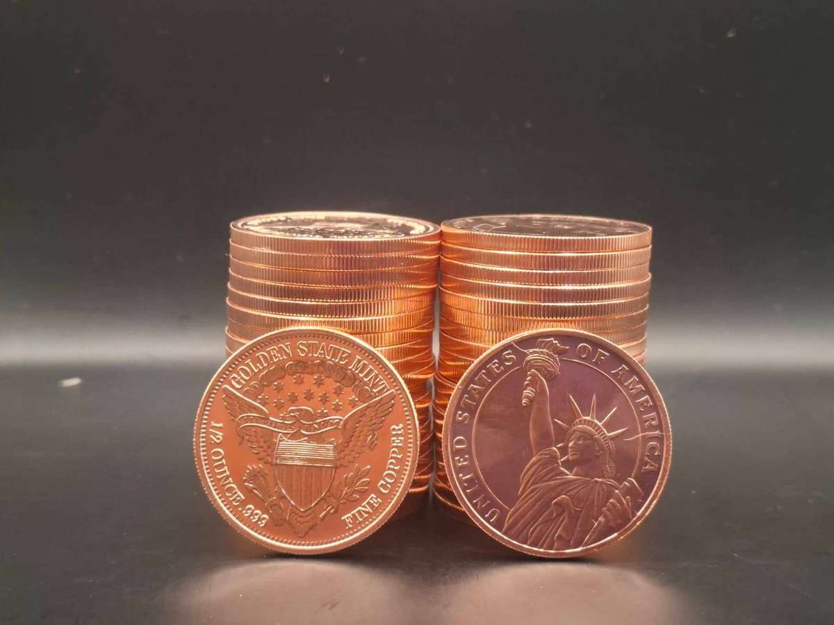 1/2 oz Copper Rounds - Liberty