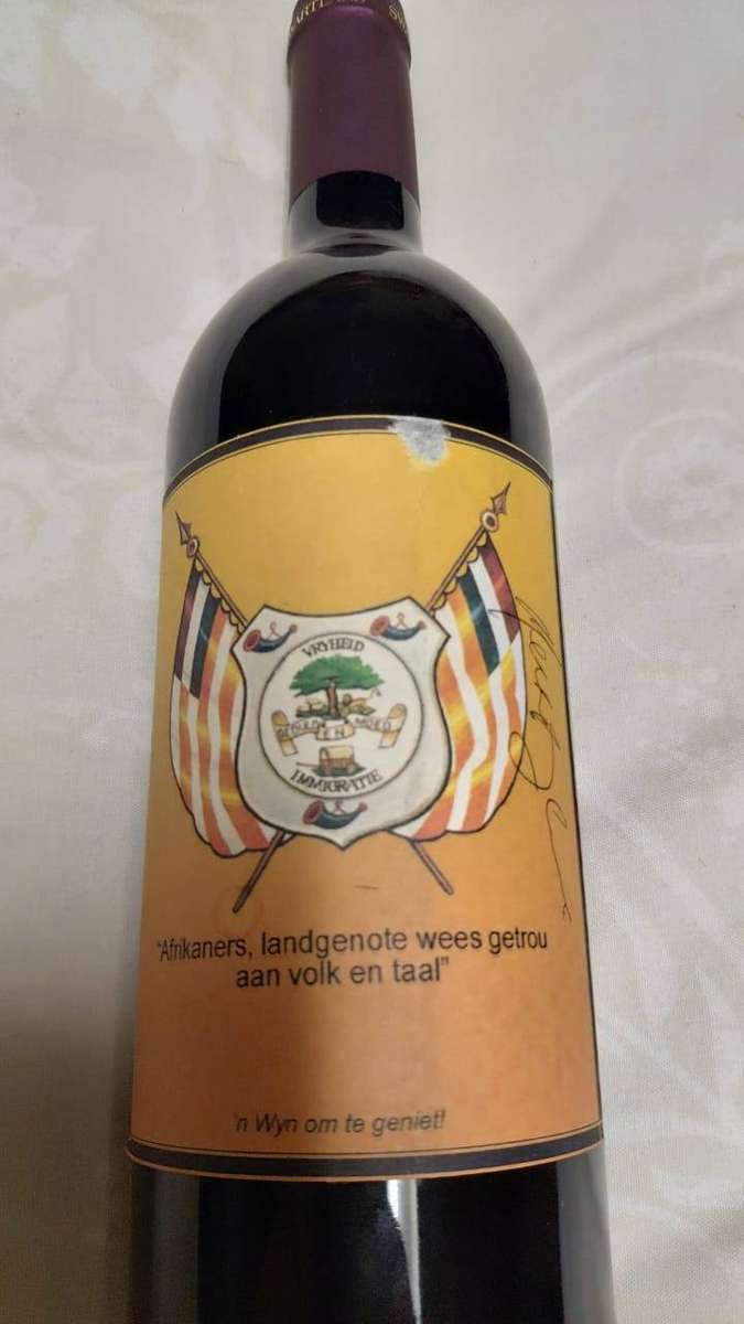 Wine collection Signed by AWB leader Eugène Terre'Blanche