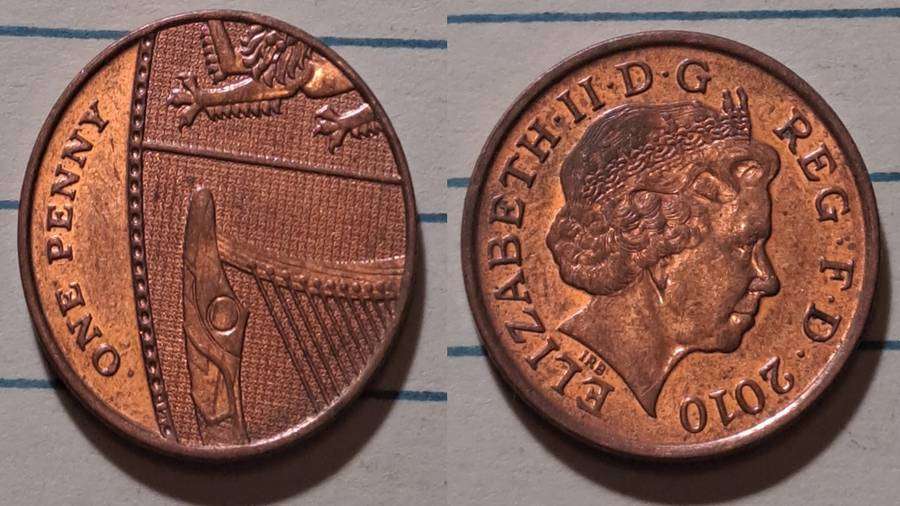 2010 UK 1 Penny Elizabeth II
